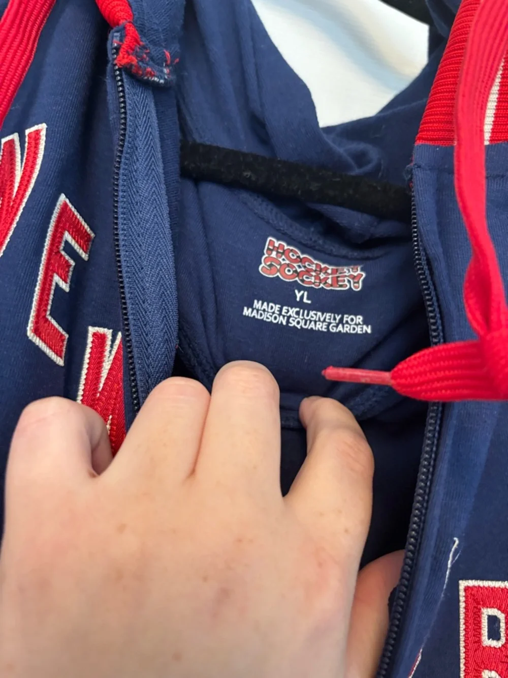 Hockey Sockey New York Rangers NHL Fleece Onesie Youth Large